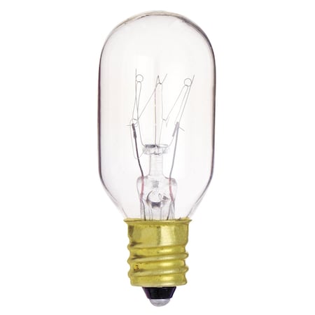 Satco Bulb, Incandescent, 15W, T7, Candelabra Base, Sign & Indicator S3905